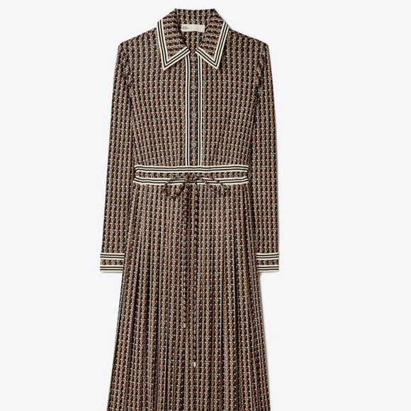 Tory Burch Basketweave Knit Shirtdress Size 10 - Picture 2 of 8